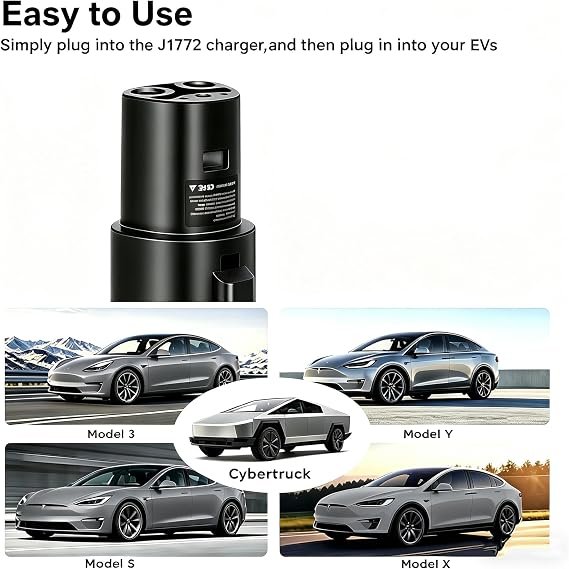 J1772 to Tesla Charging Adapter (80A High-Power) Tesla owners who want access to a wider charging network, including workplace chargers, hotels, shopping centres, and public charging stations that use the J1772 standard.
