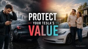 Tesla Model 3 and Model Y showing value loss vs protected investment concept
