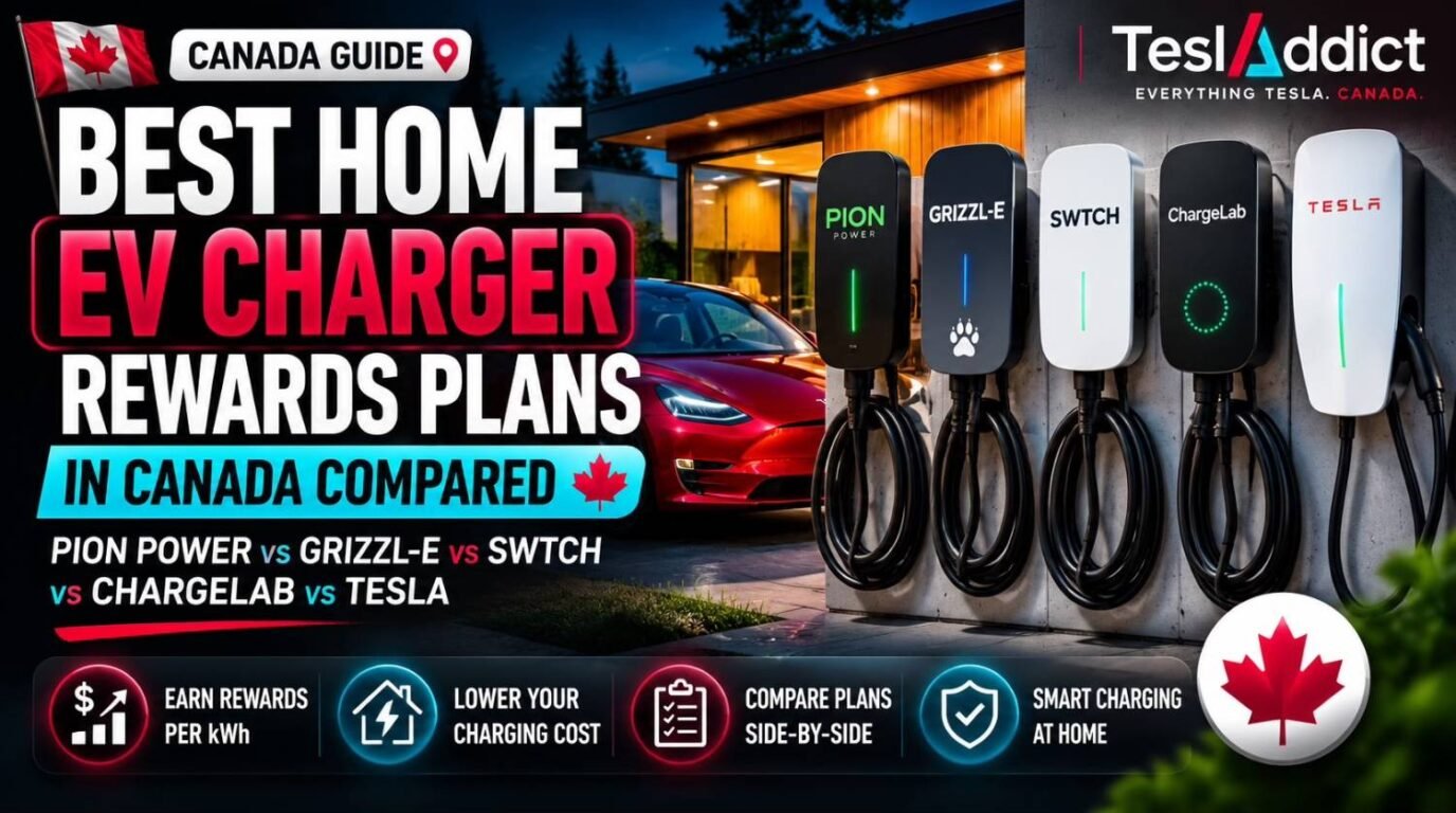 Tesla interface or display screenshot related to Best Home EV Chargers US