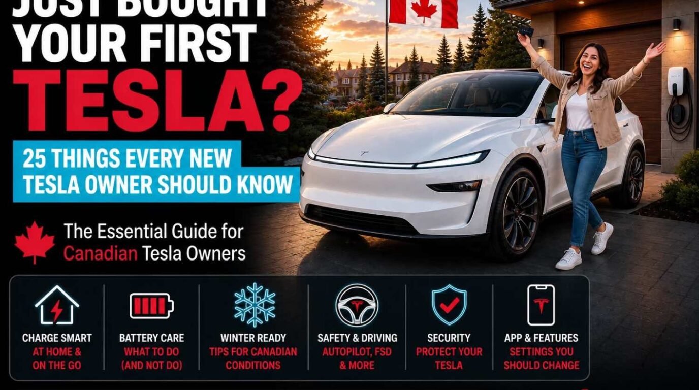 New Tesla owner guide for Canada with 25 essential tips for charging, battery care, winter driving and Tesla features